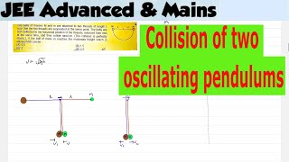 32 JEE  collisions  Two balls of masses M and m are attached to two threads of length I such [upl. by Meehaf]