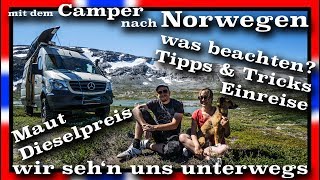 Tipps amp Tricks Mit dem Wohnmobil nach Norwegen  wirsehnunsunterwegsde [upl. by Lady95]