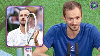 quotWhy tennis drives us crazyquot  Daniil Medvedev  QF Postmatch Press Conference  Wimbledon 2024 [upl. by Nekcarb]