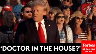 DRAMATIC MOMENT Trump Stops Speech In Butler Pennsylvania To Address Medical Emergency In Crowd [upl. by Bekaj46]