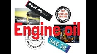 Engine oil SAE rating API rating [upl. by Jovitta]