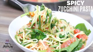 SPICY ZUCCHINI PASTA A healthy GlutenFree Paleo Whole30 recipe [upl. by Anaher]