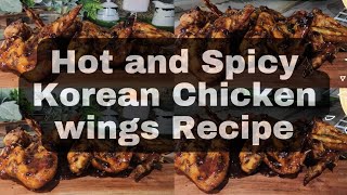 Hot amp Spicy Korean Chicken Wings Recipe  Perfect Crispy Wings with Korean Sauce [upl. by Kiehl]