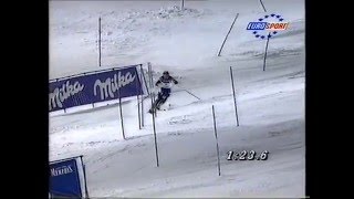 Alberto Tomba wins slalom Schladming 1997 [upl. by Aerdnu]