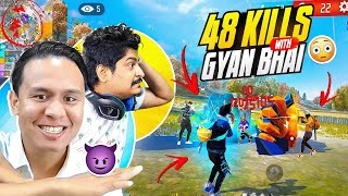 48 Kills with Gyan Bhai GyanGaming 😱 Tonde Gamer  Free Fire Max [upl. by Attalanta]