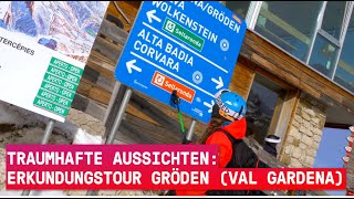 Erkundungstour Skigebiet Gröden Val Gardena in 3 Minuten [upl. by Yssirc]