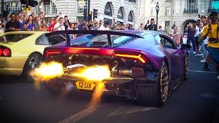 TWIN TURBO Lamborghini Huracan Performante HUGE FLAMES and Accelerations [upl. by Groveman]