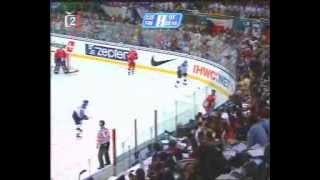 David Moravec  Gold medal goal against Finland 2001 World Championships final [upl. by Sidonius]