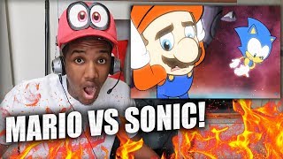 Mario vs Sonic Death Battle REACTION 2018 [upl. by Camila]