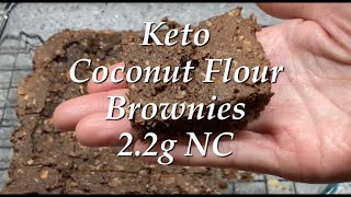 Keto Coconut Brownies Made with Coconut Flour amp Liquid Stevia  Nut Free amp Dairy Free [upl. by Kensell]