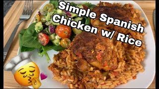 How to Cook Spanish Chicken w Chorizo and Rice  Entire Meal In Under 1 Hour [upl. by Aluino]