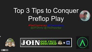 3 Tips to Conquer Preflop Poker  RedChipHeroes Podcast [upl. by Naras635]