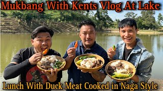 Mukbang With Kents Vlog  Lunch With Duck Meat Cooked in Naga Style  Eating Naga Traditional Food [upl. by Iolande889]