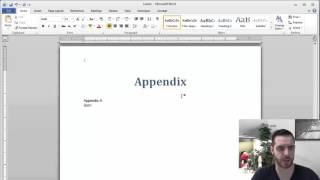 How to Add an Appendix to a Word Document [upl. by Sirotek444]