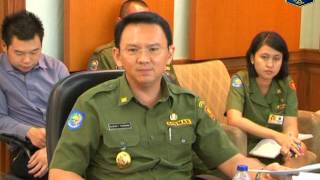 24 Mar 2014 Wagub Basuki T Purnama Rapat penanganan banjir di Kelapa Gading [upl. by Stead]