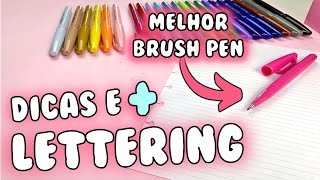 Lettering para iniciantes  DICAS  pentel sign pen PEN TEST  Bia Winston [upl. by Dag382]