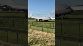 RAF KC2 voyager taxiing at prestwick airport raf kc2 planespotting airbus egpk planespotter [upl. by Neladgam]