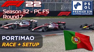 PSGL F1 22 Portimao  Race  Setup 💪 [upl. by Enhpad614]