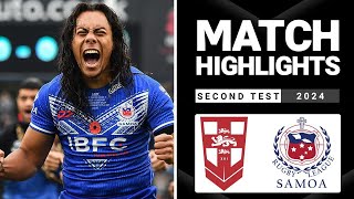 England v Toa Samoa  2nd International Test  Match Highlights [upl. by Ailegna856]