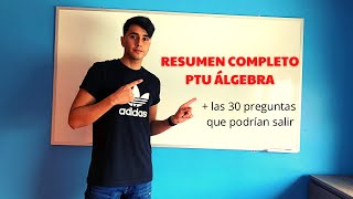 RESUMEN COMPLETO ÁLGEBRA PRUEBA DE TRANSICIÓN  LAS 30 PREGUNTAS QUE TE PODRÍAN SALIR [upl. by Hobey]