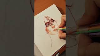 ballpoint pen portrait 🌟 shorts shortsfeed art artist drawing sketch trending viralvideo [upl. by Temhem60]