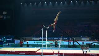 DERWAEL Nina BEL  2022 Artistic Worlds Liverpool GBR  Qualifications Uneven Bars [upl. by Aihsenal859]