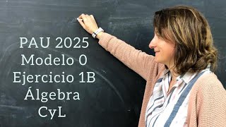 PAU 2025 MODELO 0 EJERCICIO 1B ÁLGEBRA CyL lasmatesdemila3221 [upl. by Eanore]