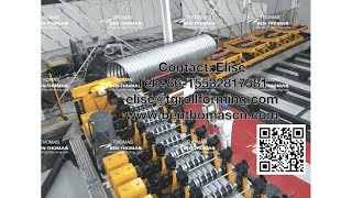 HelCor mill equipment that forms to produce corrugated metal pipe  helically corrugated pipe mill [upl. by Anairol518]