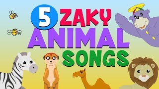 5 Zaky Animal Songs For Kids  Muslim Cartoons [upl. by Wolfson]