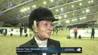 Longines Global Champions Tour 2013  Doha  Edwina TopsAlexander interview ahead of Grand Final [upl. by Neiv]