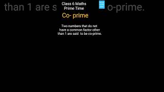 shorts Coprime Numbers Class 6 Prime Time maths ganitaprakash [upl. by Natsirt885]