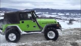 Snow Offroad Fun  Rubicon Mud tires Pajero IO winter tires Toyota 80 winter tires [upl. by Nomaj]