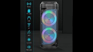 Portable Bluetooth Speaker ZQS6212 Big Power Stereo Subwoofer with karaoke by AliExpress com [upl. by Antonetta]