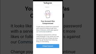 Your account was compromised  your account was compromised instagram problem in hindi 2023 [upl. by Ralfston]