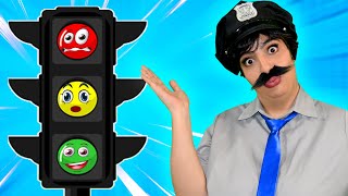 Learn The Traffic Safety Rules 🚦Traffic Light Song  High Five [upl. by Rawdon]