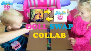 Doll Swap Collab With Fun With Baby Alive 💖 Unboxing Feeding amp Changing of a New Baby Doll [upl. by Alanson555]