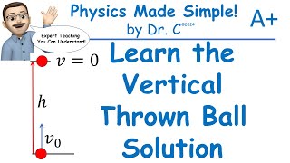 Dr Cs Physics 101Vertical Ball Trajectory physics maths viral physics videos trajectory [upl. by Valina517]