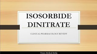 Isosorbide dinitrate [upl. by Navar]