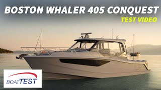 Boston Whaler 405 Conquest 2020 Test Video  By BoatTESTcom [upl. by Buchalter]