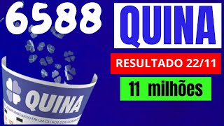 Quina 6588Resultado da Quina de Hoje Concurso 6588 [upl. by Blondelle]