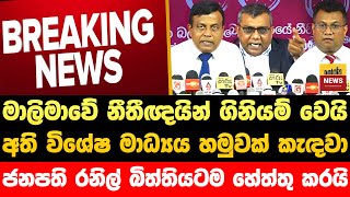 🔴මාලිමාවේ නීතීඥයින් දැඩි තීරණයක් ගනියි විශේෂ මාධ්‍යය හමුවක් කැදවයි  Jvp Live  Npp Live [upl. by Atteuqaj]