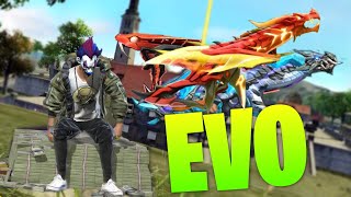 EVO GUNS ONLY CHALLENGE ON FREE FIRE  RJ ROCK [upl. by Ahsemac]