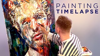 Expressive Oil Painting Male Portrait Timelapse [upl. by Janie]