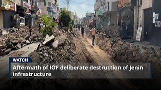 Aftermath of IOF deliberate destruction of Jenin infrastructure [upl. by Sucul]