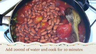 vegetarian Vegan vegetable chili with pasta recipe HD [upl. by Jamey]