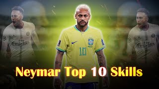 Neymar Top 10 Skills and Tricks 2024  A Masterclass in Football [upl. by Sira]