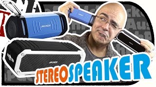 Stereo Bluetooth SPEAKER von Archeer A210  A226 vorgestellt im Doppelpack UnboxingTest [upl. by Cain71]