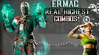 MK1  Ermac amp Sonya Highest Damage Combos 41  78 [upl. by Gwendolyn]