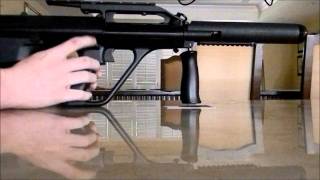 Airsoft JG Jing Gong Steyr AUG A2 w King Arms Phantom Kit Review [upl. by Levana303]