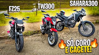 FZ25 COM PINHÃO 16 ESCAPE DORE VS CB TWISTER 300 E XRE SAHARA 300 [upl. by Einiffit]